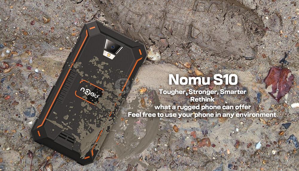 [HK Stock]NOMU S10 IP68 Waterproof 5.0inch HD Android 6.0 4G LTE Rugged Phone MT6737T Quad-core 1.5GHz 2GB 16GB 13.0MP 5000mAh Battery OTG - Black