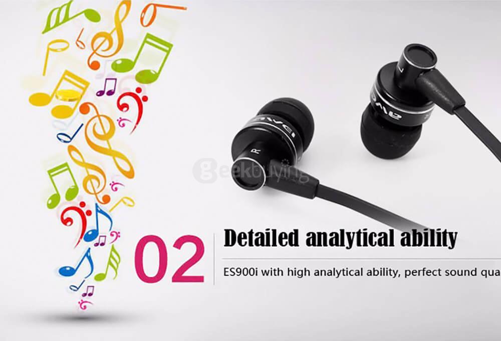 Awei ES-900i In-ear Stereo Headphones with Microphone 3.5mm Plug - Silver
