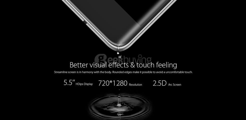 [Spain Stock]Blackview A8 MAX 5.5inch HD 2.5D Arc Screen Android 6.0 4G LTE Smartphone MT6737 Quad Core 1.3GHz 2GB RAM 16GB ROM 5.0MP 8.0MP - Gold