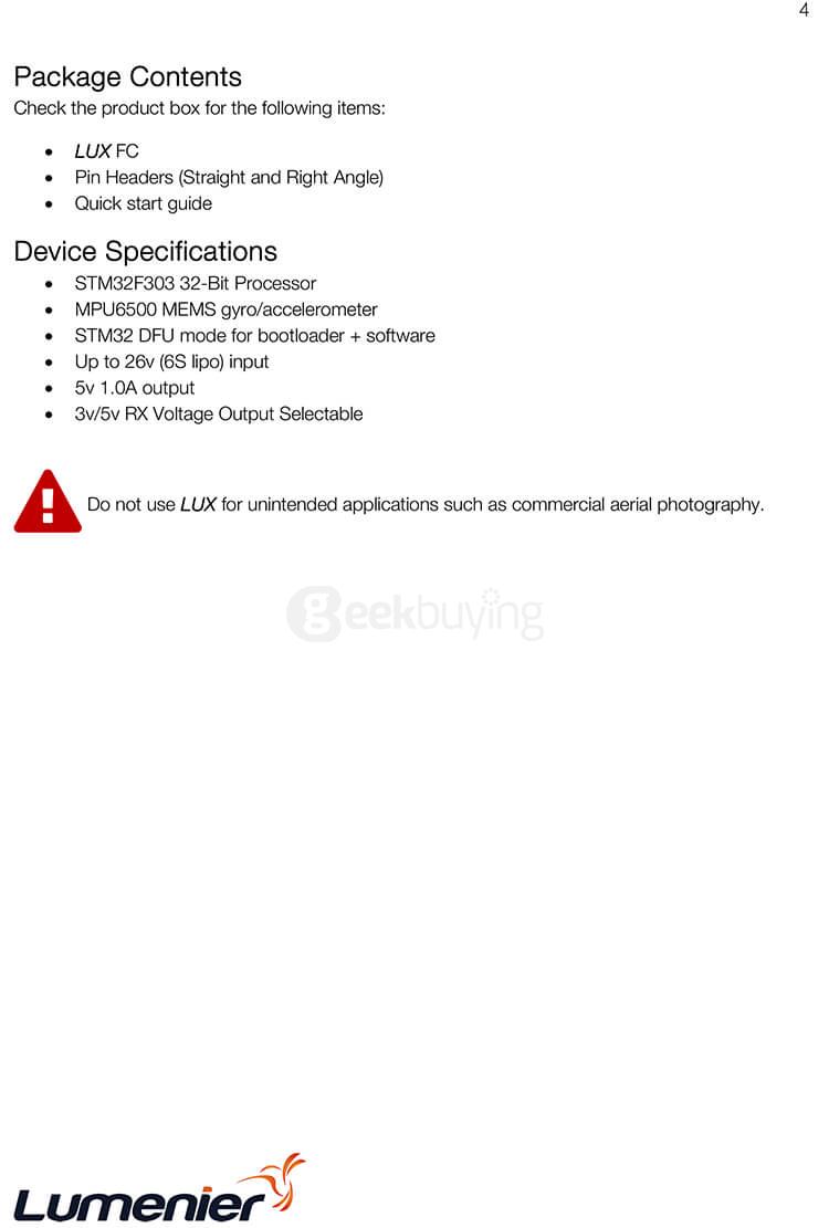 LUX Racer Flight Controller 32-bit Support PPM Serial RX Flight Controller For Multirotor Racing Quadcopters