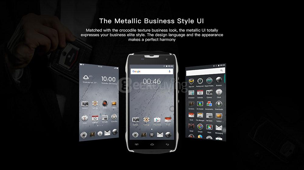 [HK Stock]Doogee T5 LITE 5.0inch HD Android 6.0 IP67 Waterproof Business Sport Phone MT6735 Quad Core 1.0GHz 2GB 16GB 5.0MP 8.0MP OTG 4500mAh Battery - Black