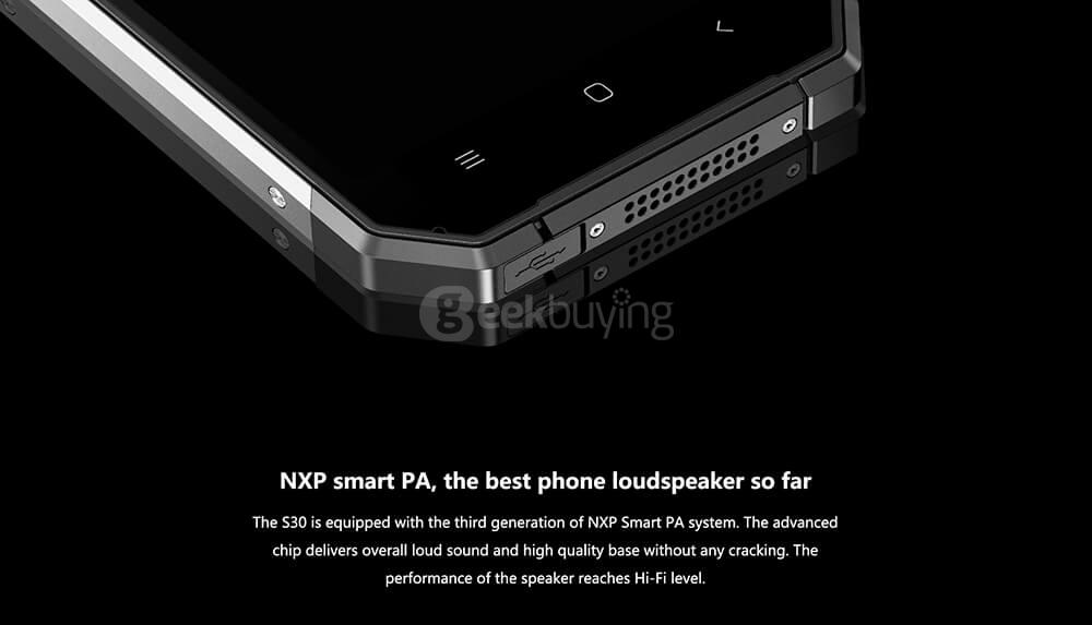 [HK Stock]NOMU S30 IP68 Waterproof 5.5inch FHD Android 6.0 4G LTE Rugged Phone MT6755 Octa-core 2.0GHz 4GB 64GB 16.0MP 5000mAh Battery NFC OTG - Black