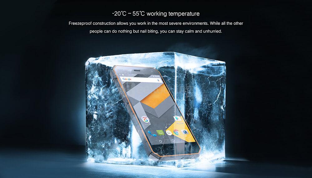 NOMU S10 IP68 Waterproof 5.0inch HD Android 6.0 4G LTE Rugged Phone MT6737T Quad-core 1.5GHz 2GB 16GB 13.0MP 5000mAh Battery OTG - Orange
