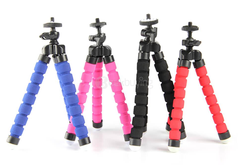 Mini Octopus Style Flexible Tripod For Action Camera / Smart Phones - Red