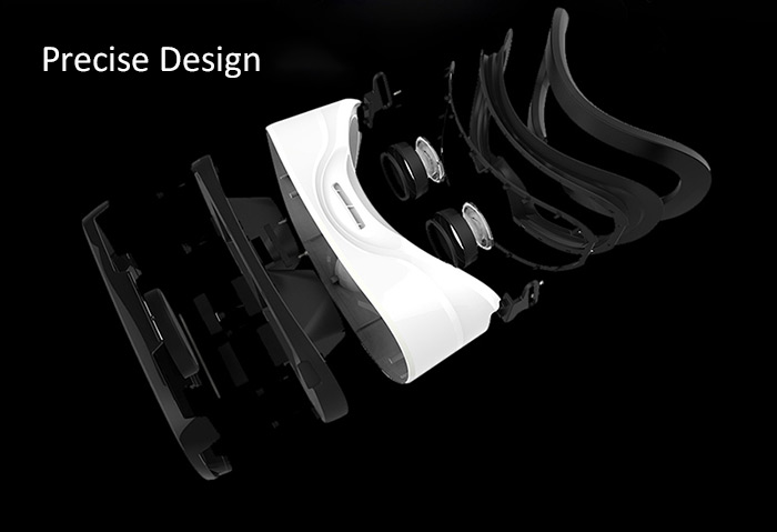 MAGICSEE G1 F0V120 Immersive 3D Virtual Reality VR Headset VR Box for 4 - 6 inch Smartphones - White