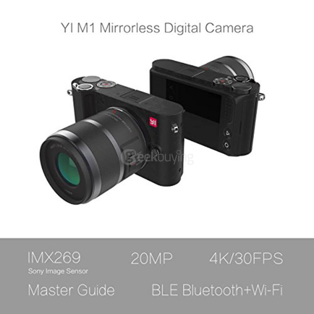 [HK Stock]Original YI M1 Mirrorless Camera WiFi 4K Camera Standard Lens IMX269 Sensor 20MP 3.0