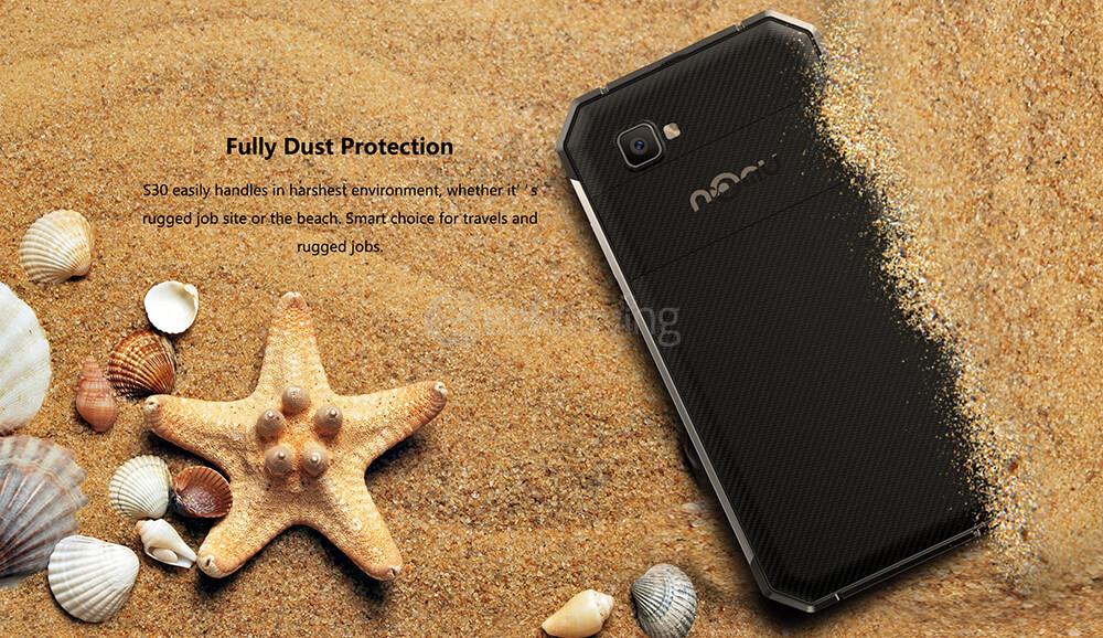 [HK Stock]NOMU S30 IP68 Waterproof 5.5inch FHD Android 6.0 4G LTE Rugged Phone MT6755 Octa-core 2.0GHz 4GB 64GB 16.0MP 5000mAh Battery NFC OTG - Black
