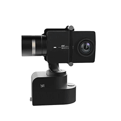 [HK Stock][Official International Version] Xiaoyi YI 3-axis Handheld Gimbal Stabilizer YI 4K Action Camera Kit Ambarella A9SE75 Sony IMX377 12MP 155&lrm; Degree 1400mAh EIS LDC Sport Camera - Black