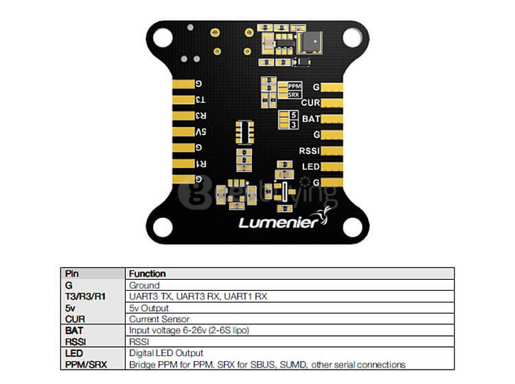 LUX Racer Flight Controller 32-bit Support PPM Serial RX Flight Controller For Multirotor Racing Quadcopters