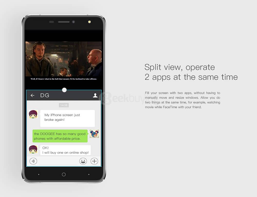 [HK Stock]Doogee X7 Pro 6.0 inch HD Android 6.0 4G LTE Smartphone MT6737 Quad Core 1.3GHz 2GB RAM 16GB ROM 13.0MP VR Supported OTG Fast Charge - Gold