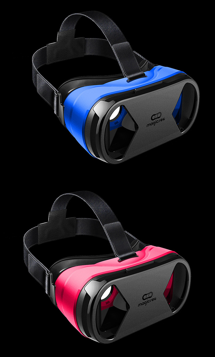 MAGICSEE G1 F0V120 Immersive 3D Virtual Reality VR Headset VR Box for 4 - 6 inch Smartphones - White