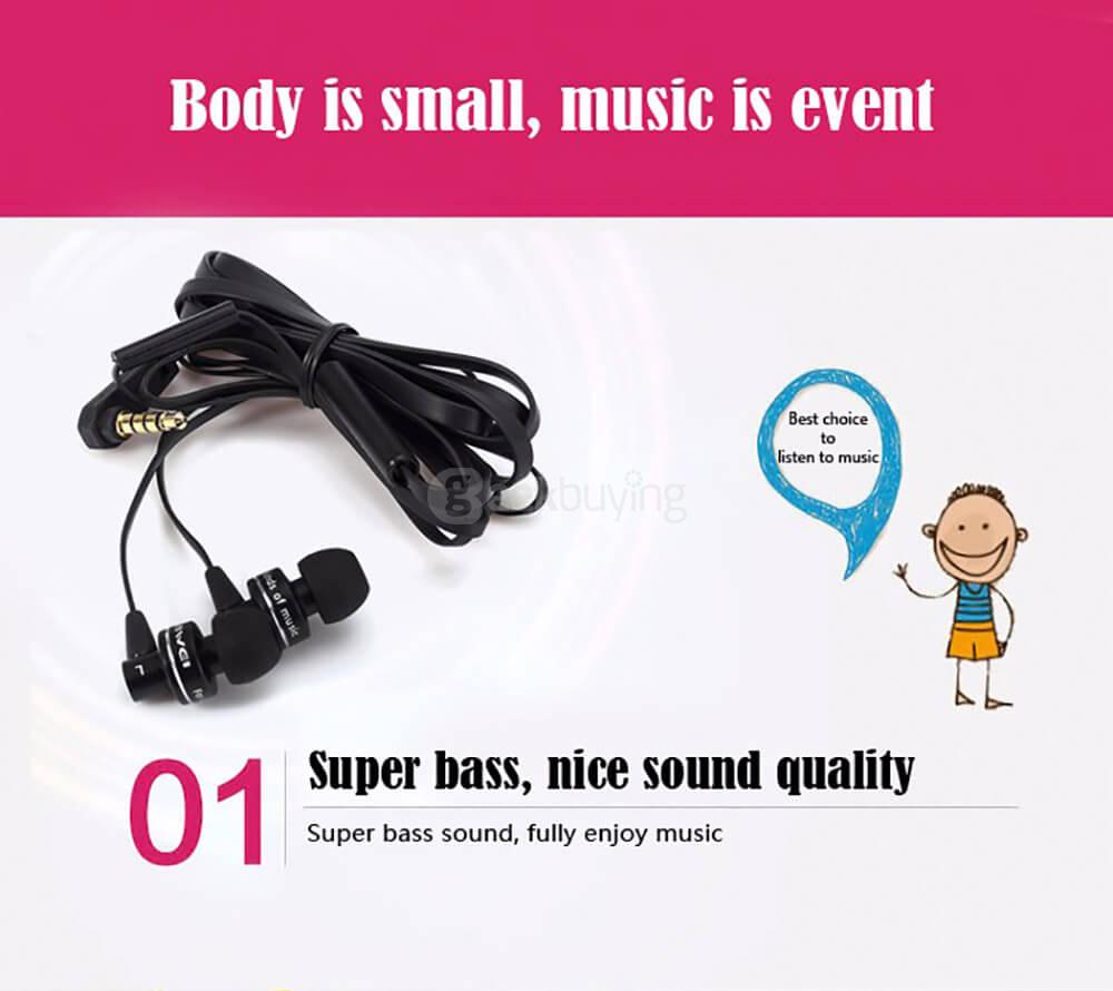 Awei ES-900i In-ear Stereo Headphones with Microphone 3.5mm Plug - Silver