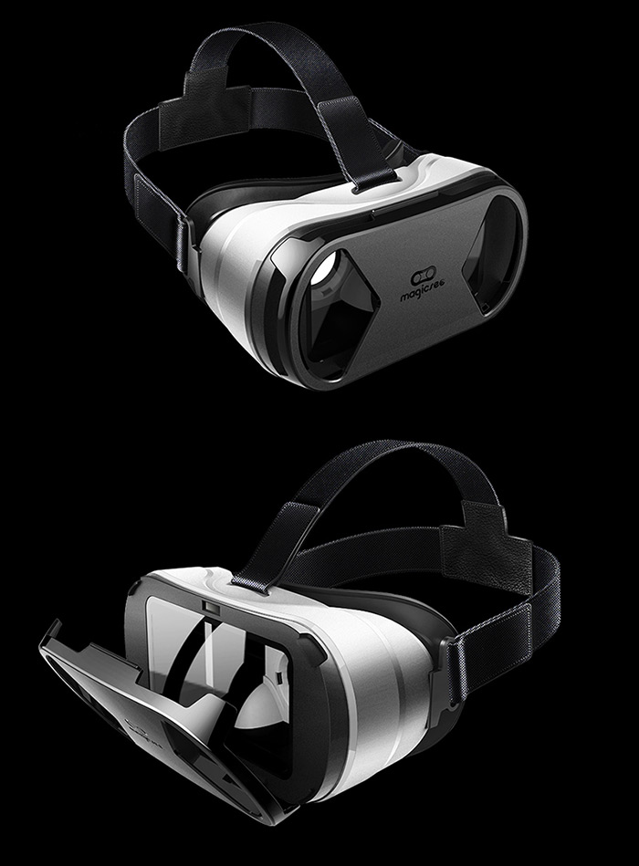MAGICSEE G1 F0V120 Immersive 3D Virtual Reality VR Headset VR Box for 4 - 6 inch Smartphones - White