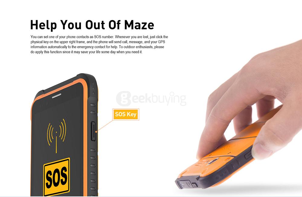 [HK Stock]Ulefone ARMOR IP68 Waterproof 4.7-inch HD Android 6.0 Rugged Smartphone 3GB 32GB MT6753 Octa Core 13.0MP GPS SOS OTG NFC- Black