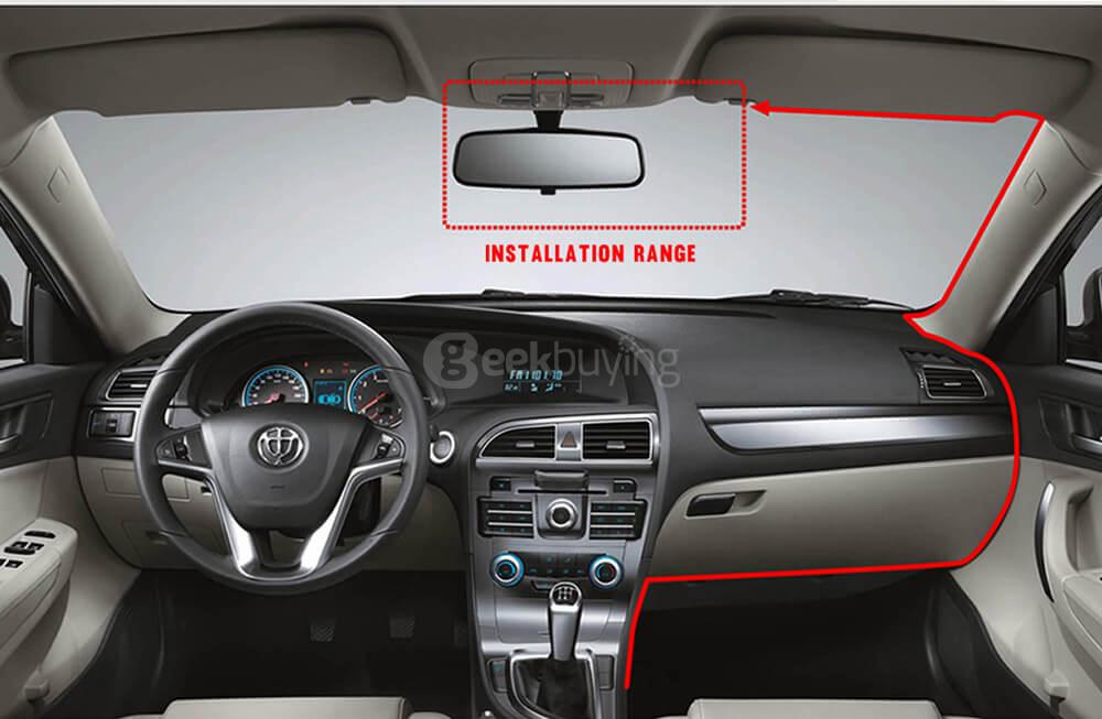 D205 3.0inch LCD Screen Ambarella A12 Car Camera 170 Degree Wide Angle 2560*1440P/30fps Car DVR - Black