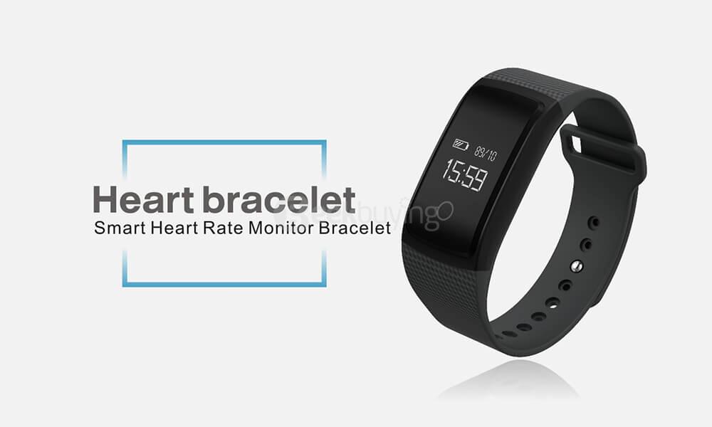 A09 BLE4.0 Smart Bracelet Heart Rate/Blood Pressure/Blood Oxygen/Fatigue Detection Fitness Tracker IP67 Waterproof for Android iOS - Black