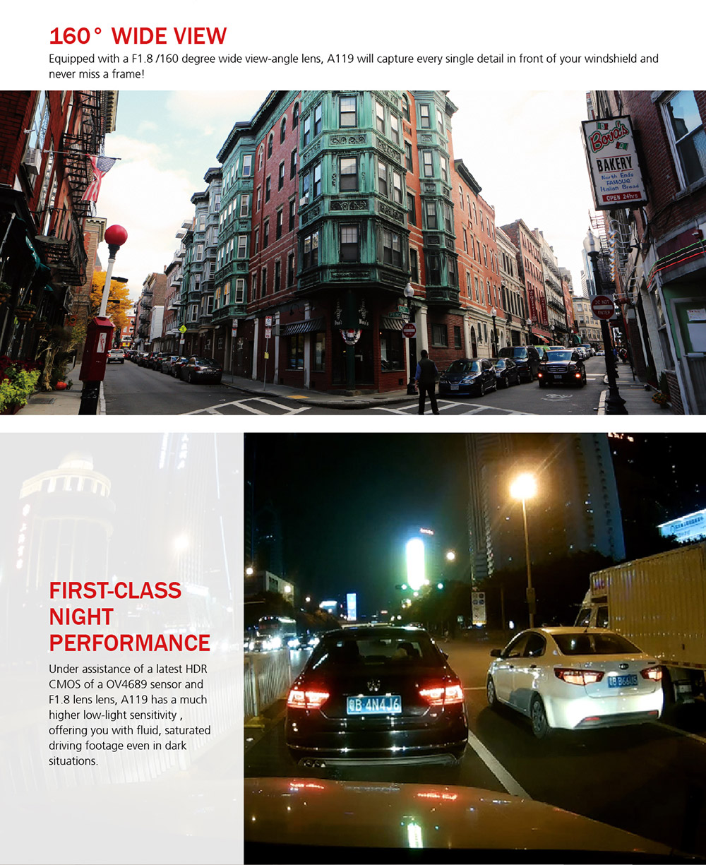 VIOFO A119 2.0 Inch LCD 1440P Novatek 96660 OV4689 Sensor 160 Degree Safe Capacitor Car Camera with GPS Function - Black