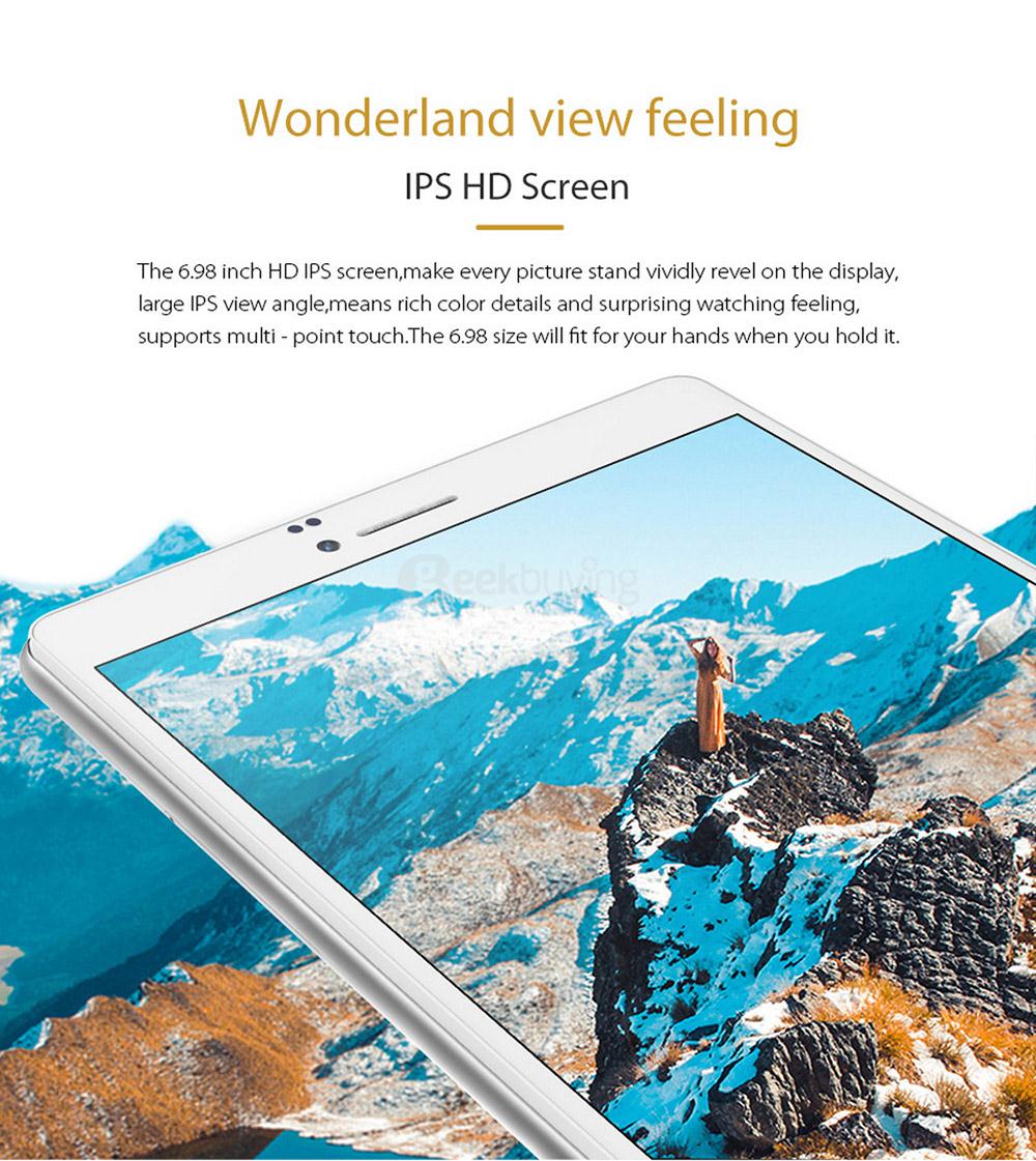 Cube WP10 4G Phablet 6.98 inch Windows 10 Mobile 2GB/16GB Qualcomm MSM8909 Quad Core 1.3GHz IPS 1280*720 GPS Dual Standby - White