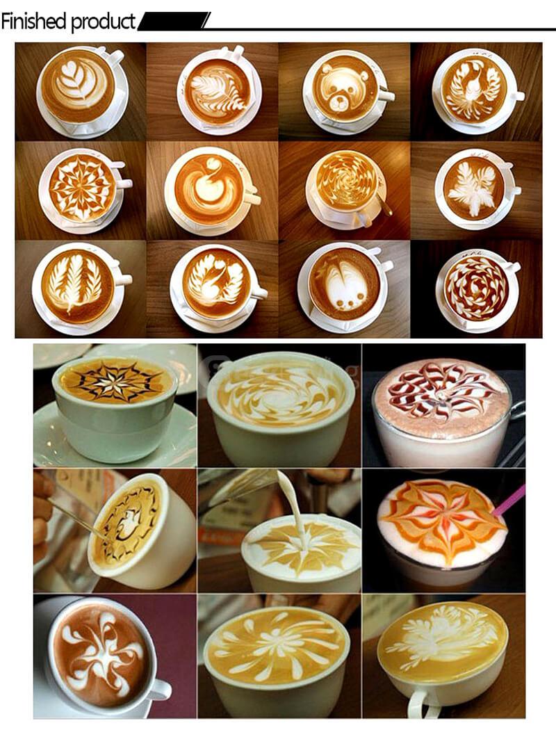 16Pcs Cappuccino Latte Art Coffee Stencils