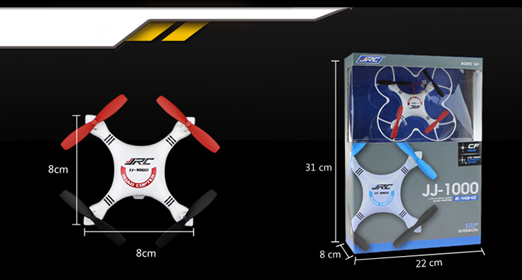 JJRC 1000 Updated ersion 2.4G 4CH 6 Axis Gyro RC Quadcopter With LED RTF LCD Remote Controller - White