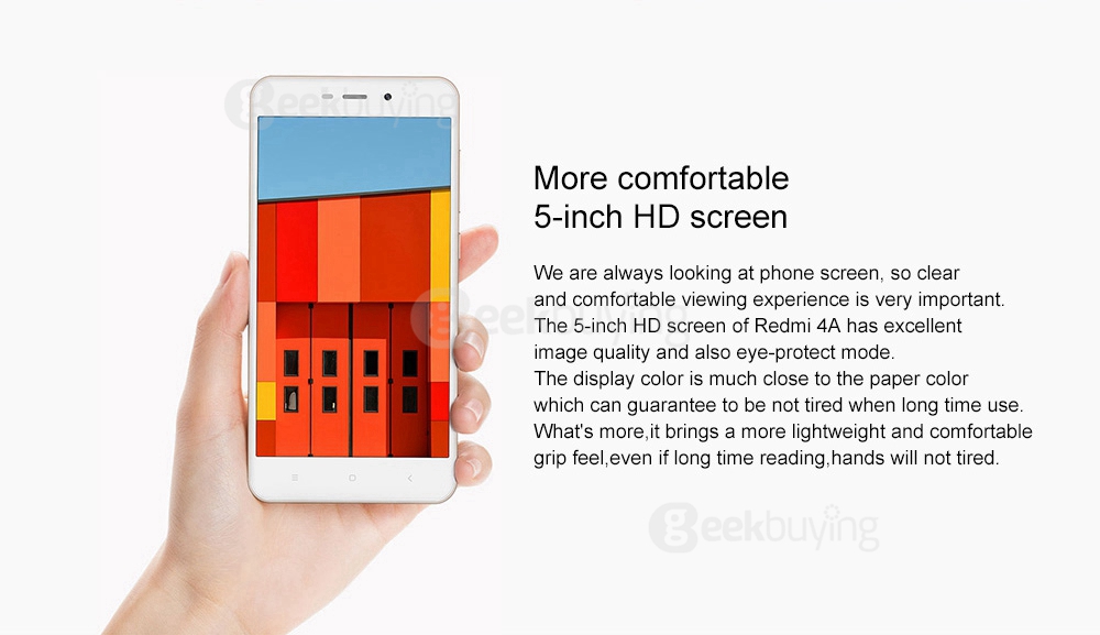 [HK Stock][Official Global Version]XIAOMI Redmi 4A 5.0inch HD MIUI 8 Android 6.0 4G LTE Smartphone Qualcomm Snapdragon 425 Quad Core 1.4GHz 2GB 32GB 5.0MP 13.0MP 3120mAh Battery WIFI GPS - Gold