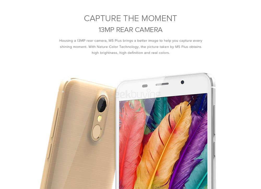 [HK Stock]LEAGOO M5 PLUS 5.5inch HD Android 6.0 4G LTE Smartphone MT6737 Quad Core 1.3GHz 2GB RAM 16GB ROM 5.0MP 13.0MP TOUCH ID - White
