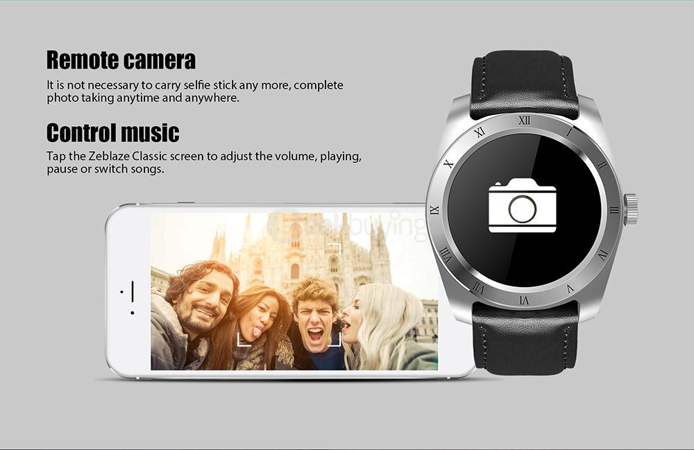 Zeblaze Classic Bluetooth 4.0 Smart Watch MTK2502C Heart Rate Monitor Multi-Sport Tracking Connected GPS IP65 Waterproof For Android iOS - Brown