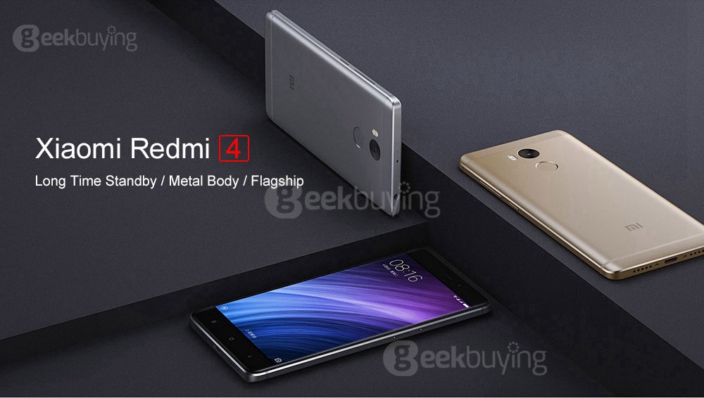 [HK Stock]XIAOMI Redmi 4 Pro 5.0inch FHD 2.5D Screen MIUI 8 4G LTE Smartphone Qualcomm Snapdragon 625 Octa Core 3GB 32GB 5.0MP 13.0MP Touch ID Metal Body 4000mAh Battery - Silver