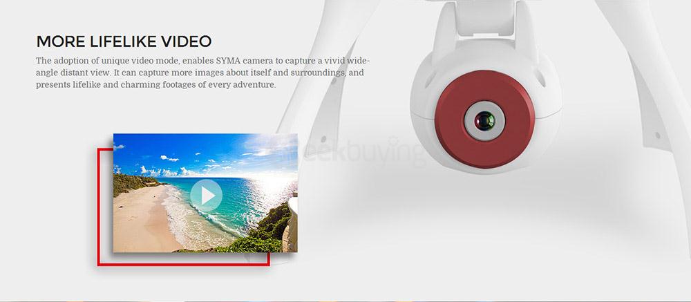 SYMA X8SW WIFI FPV With 720P HD Camera Altitude Hold Mode 2.4G 6Aixs Gyro RC Quadcopter RTF - White