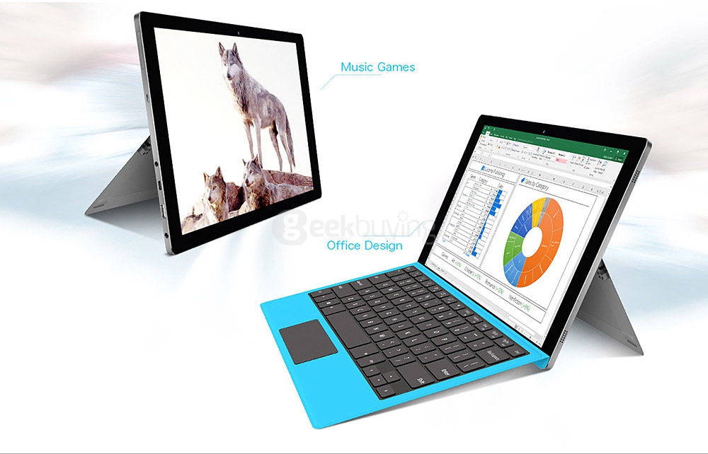 Teclast Tbook 16 Power Tablet PC 11.6 inch Dual OS Windows 10 + Android 6.0 8GB/64GB Intel Atom X7 Z8750 Quad Core 2.56GHz IPS 1920*1080 Type-C - Gray