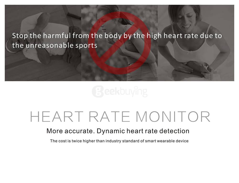 A09 BLE4.0 Smart Bracelet Heart Rate/Blood Pressure/Blood Oxygen/Fatigue Detection Fitness Tracker IP67 Waterproof for Android iOS - Black