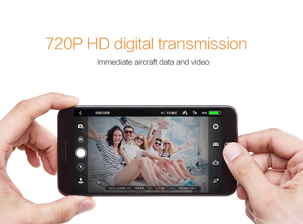 Wingsland S6 Pocket Selfie Drone FPV 4K UHD Camera GPS Obstacle Avoidance RC Quadcopter- Orange