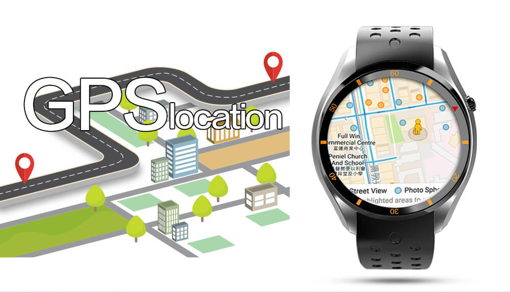 IQI I3 3G Smart Watch Phone Android 5.1 MTK6580 Quad Core 1.3GHz 512MB RAM 4GB ROM GPS Bluetooth 4.0 WiFi - Black