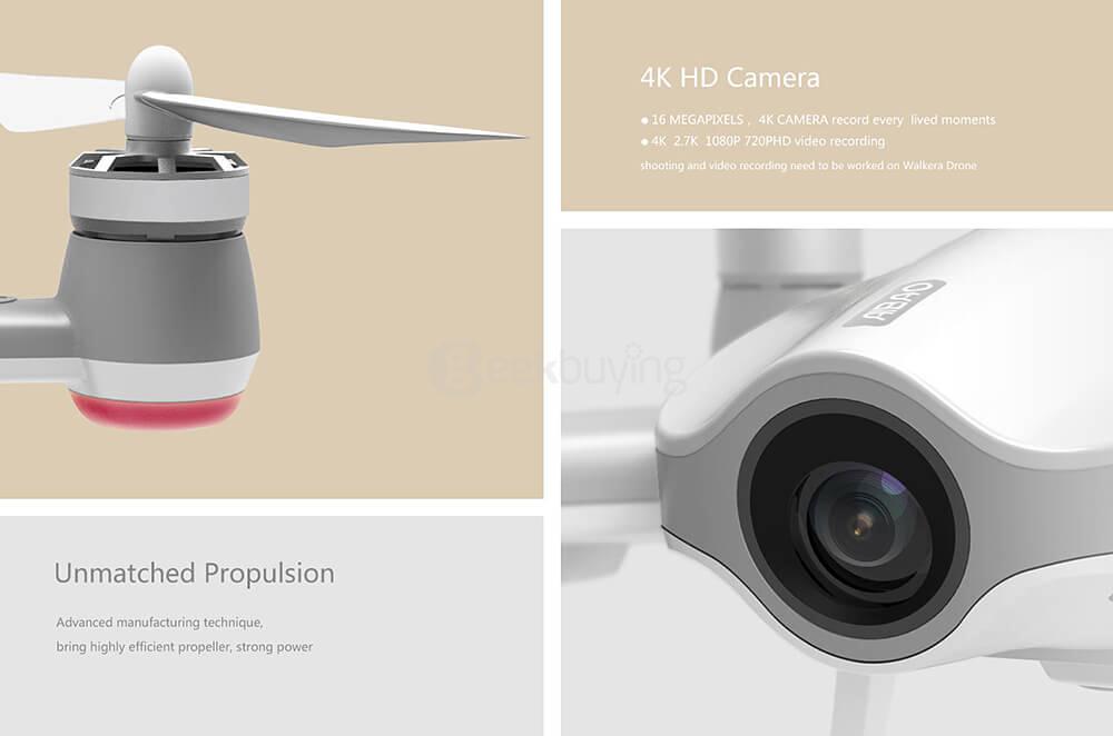 Walkera Aibao WIFI FPV 12MP 4K UHD Camera APP Control Virtual Reality VR Racing RC Quadcopter RTF - Black