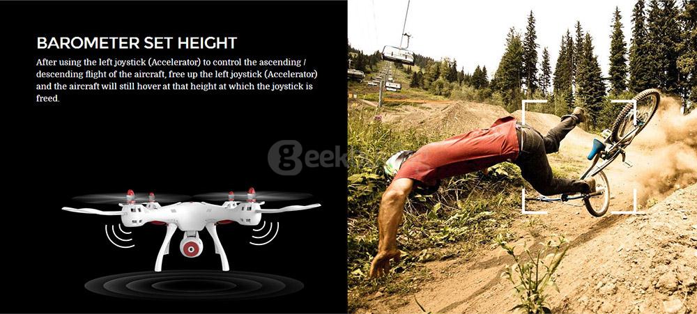 SYMA X8SW WIFI FPV With 720P HD Camera Altitude Hold Mode 2.4G 6Aixs Gyro RC Quadcopter RTF - White