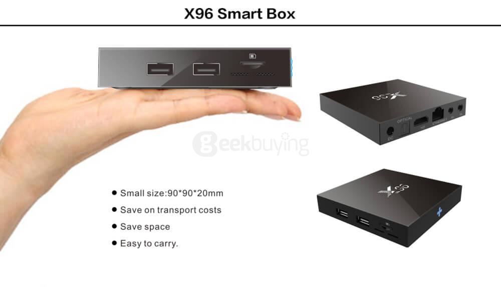 X96 4K UHD Smart TV BOX Android 6.0 Marshmallow Amlogic S905X 2G/16G 802.11b/g/n LAN KODI