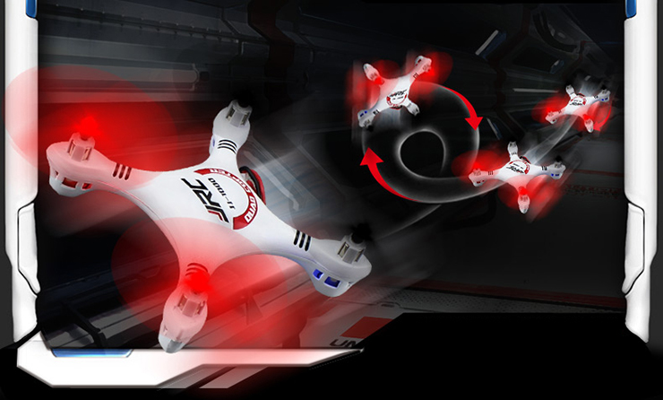 JJRC 1000 Updated ersion 2.4G 4CH 6 Axis Gyro RC Quadcopter With LED RTF LCD Remote Controller - White