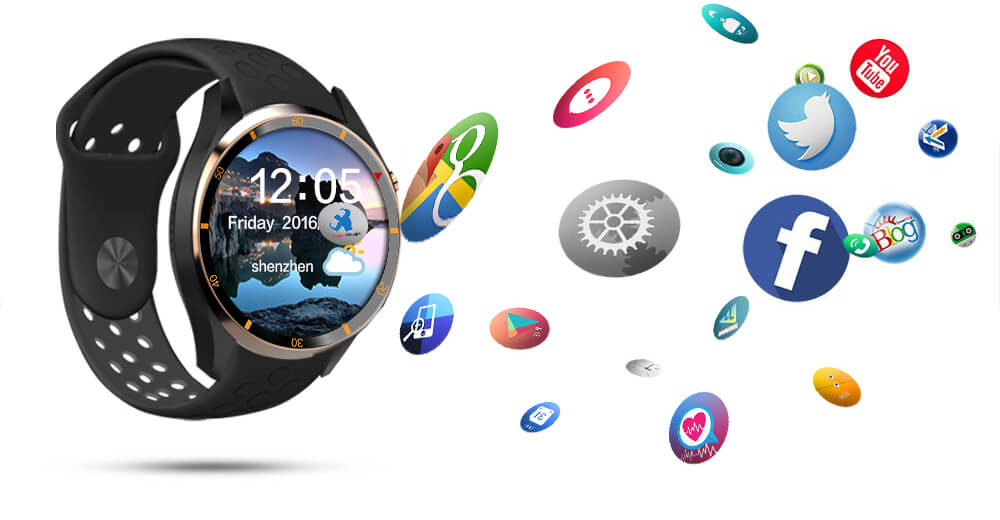 IQI I3 3G Smart Watch Phone Android 5.1 MTK6580 Quad Core 1.3GHz 512MB RAM 4GB ROM GPS Bluetooth 4.0 WiFi - Black
