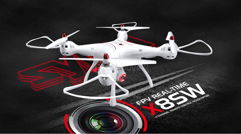 SYMA X8SW WIFI FPV With 720P HD Camera Altitude Hold Mode 2.4G 6Aixs Gyro RC Quadcopter RTF - White