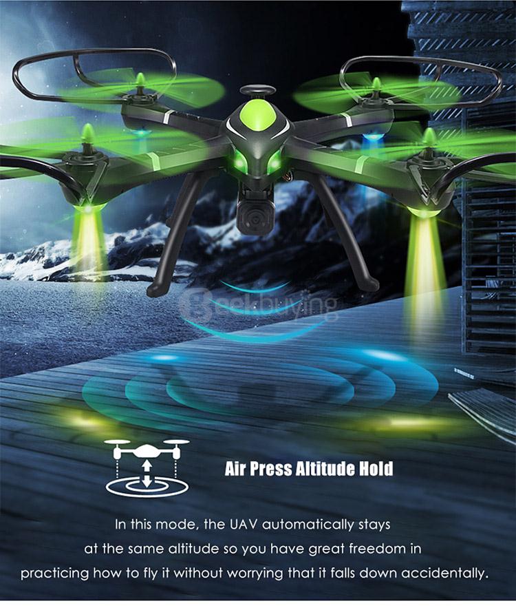 JJRC H27WH Firefly 2MP WIFI FPV With Altitude Mode 2.4G 6Axis Gyro RC Quadcopter RTF - Black