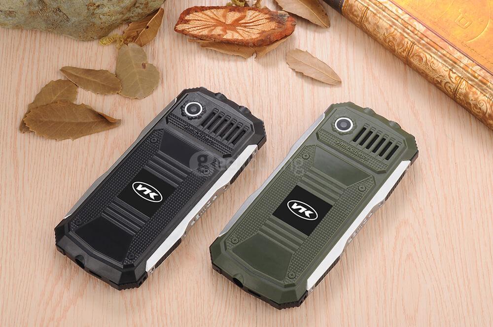 VKworld Stone V3S Rugged Phone Daily Waterproof Dustproof Shatterproof 2200mAh Long Standby BOX Speaker Dual LED Lights - Black