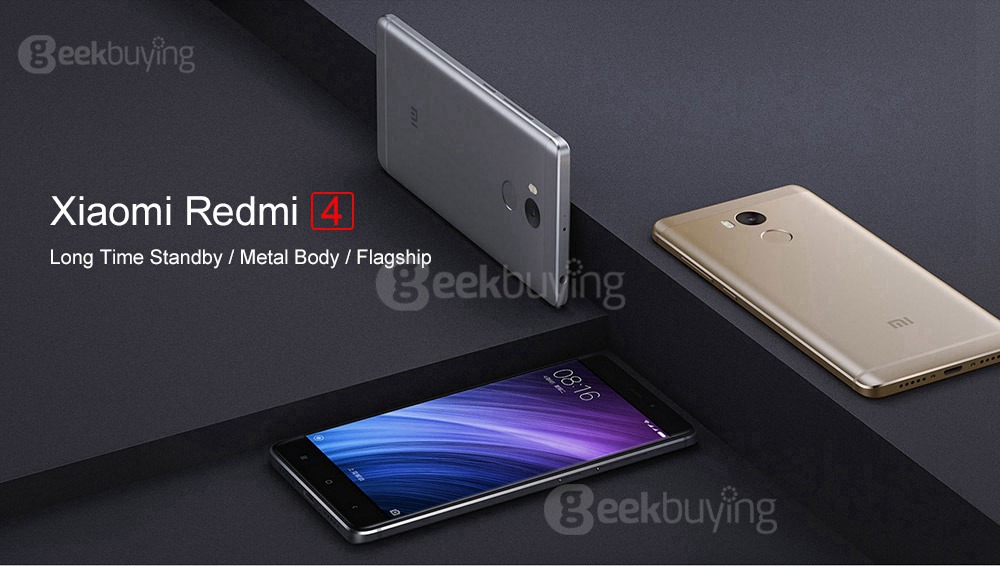[Package B][HK Stock]XIAOMI Redmi 4 Pro 5.0inch FHD 2.5D Screen MIUI 8 4G LTE Qualcomm Snapdragon 625 Octa Core 3GB 32GB Smartphone(Gray) + Soft Case(Transparent) + Tempered Glass