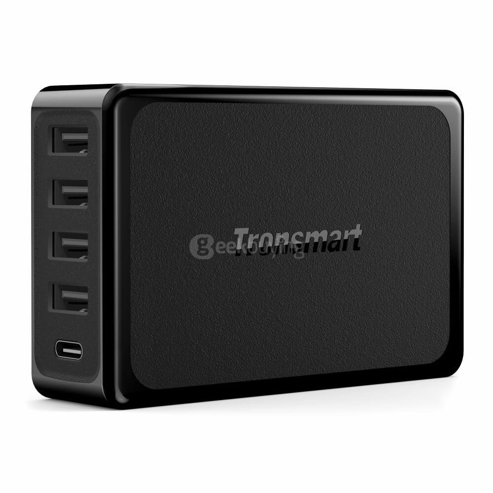 Tronsmart 60W USB-C 5-Port Desktop Charger with Power Delivery for Google Pixel/Pixel XL MacBook (2016 Model) iPad Pro and VoltiQ for iPhone Samsung & More - UK