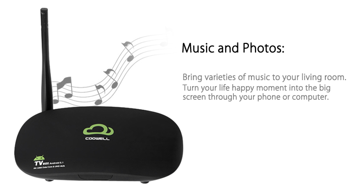 Bundle Coowell V3 RK3368 KODI 2G/16G 802.11 b/g/n 1000M LAN TV BOX  + Tronsmart TSM01 English Air Mouse