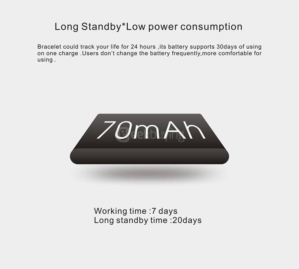 A09 BLE4.0 Smart Bracelet Heart Rate/Blood Pressure/Blood Oxygen/Fatigue Detection Fitness Tracker IP67 Waterproof for Android iOS - Black