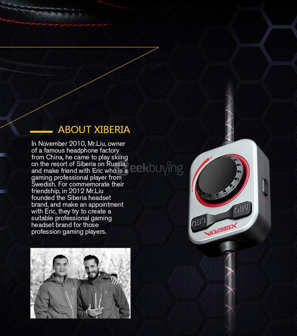 XIBERIA T19 LED Gaming Headsets With Microphone Vibration 7.1 Virtual Surrounded Sound For PC Gamer - Gray