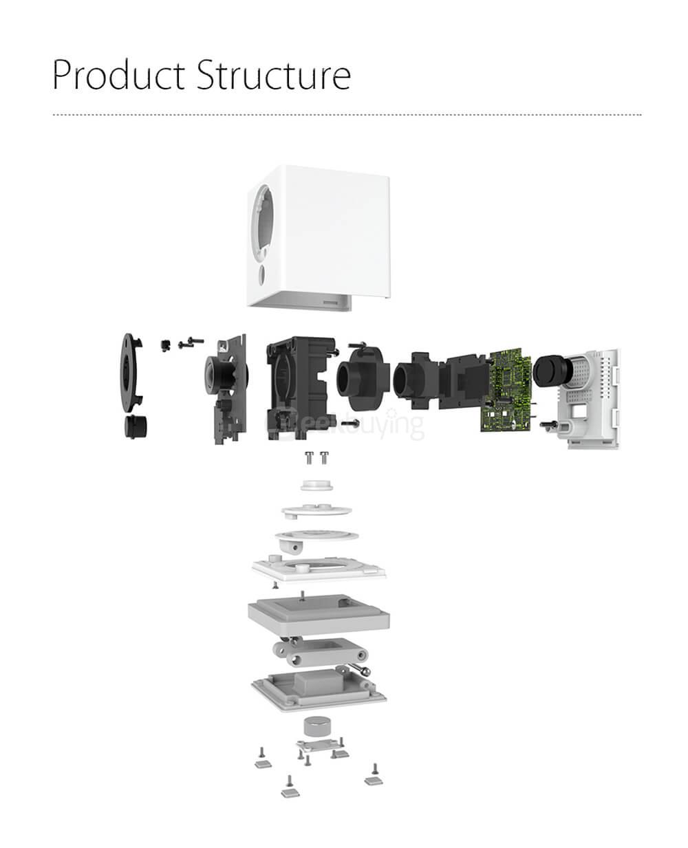 Original Xiaomi Xiaofang Smart 1080P WiFi IP Camera 1/2.7 inch CMOS Sensor 110 Degree FOV 8X Digital Zoom - White