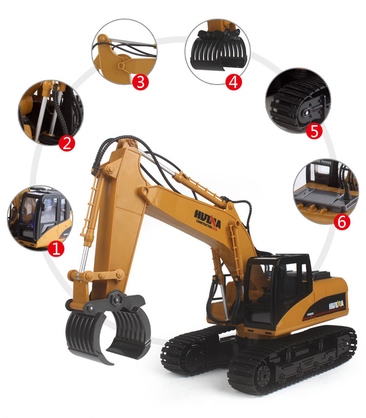 HuiNa Toys 1570 2.4G 16CH 1/14 RC Excavator