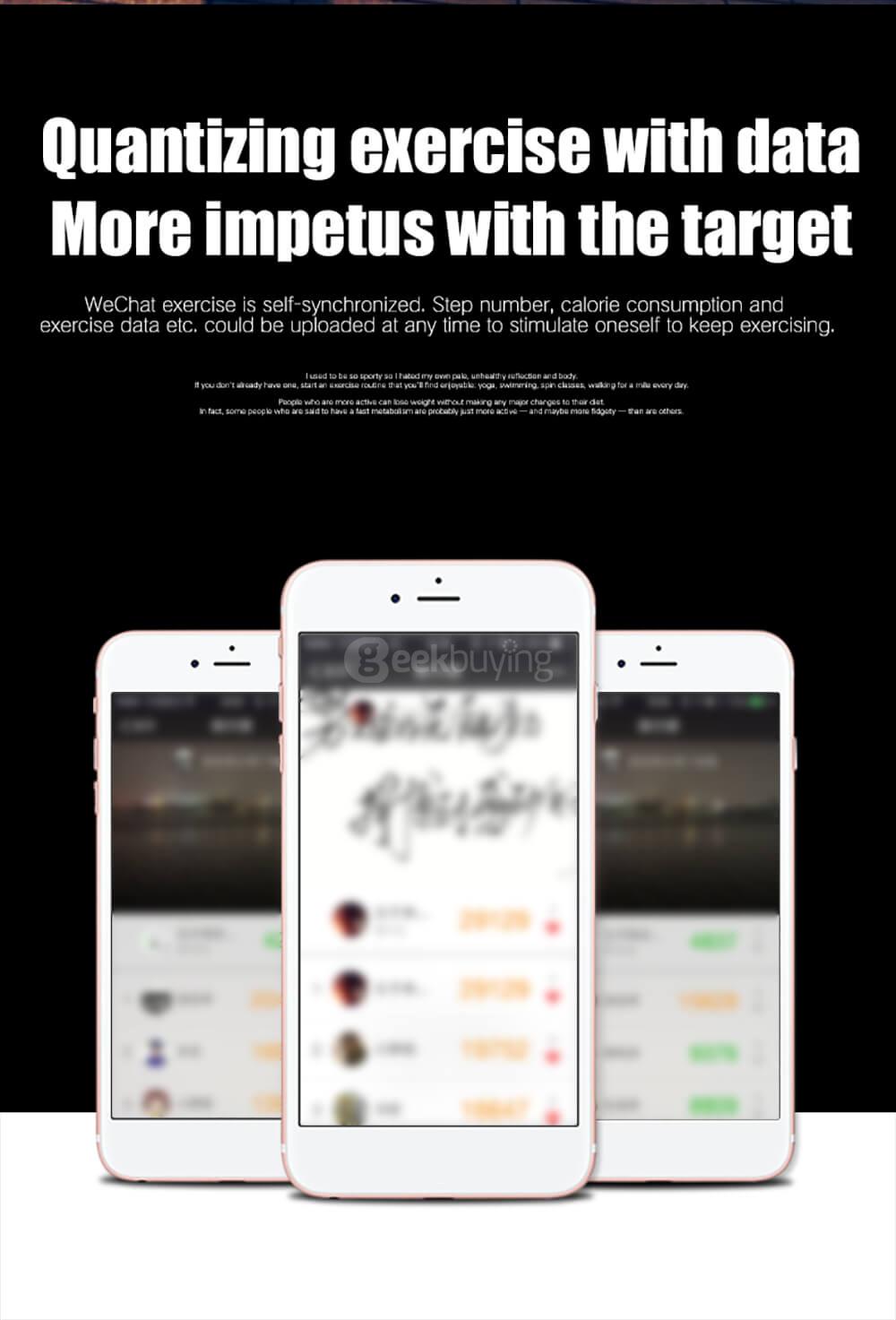 Makibes S2 Bluetooth 4.0 Smart Bracelet Heart Rate Monitor Multi-sport Tracker GPS Movement Information Push IP67 Waterproof For Android iOS - Black