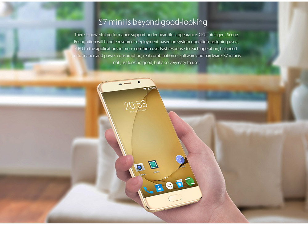 [HK Stock]Elephone S7 Mini 5.2inch FHD Android 6.0 4G LTE Smartphone MT6737T Quad Core 1.5GHz 2GB RAM 32GB ROM 13.0MP TOUCH ID OTG - Blue